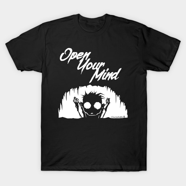 Open Your Mind White T-Shirt by Dunkelheiten